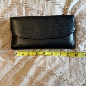 Coach Midnight Black Leather Clutch